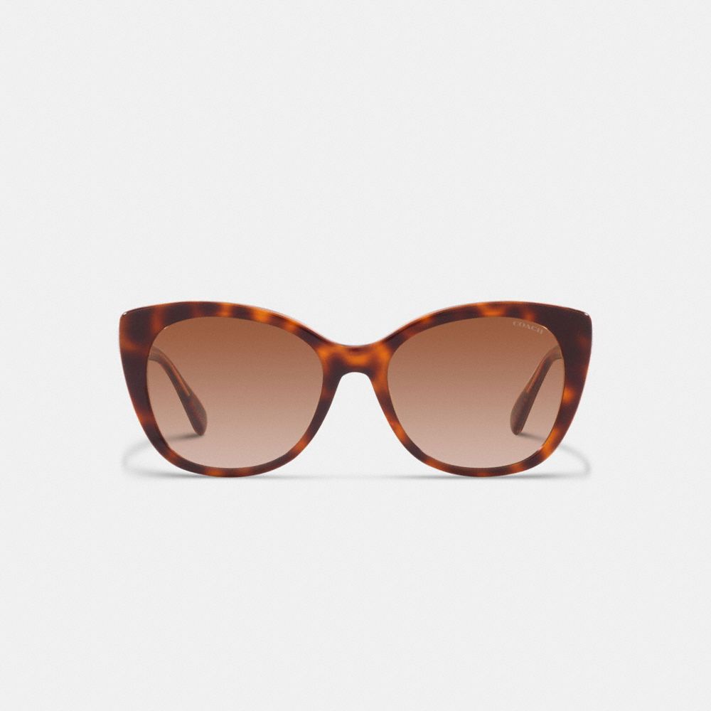 Beveled Signature Oversized Cat Eye Sunglasses
