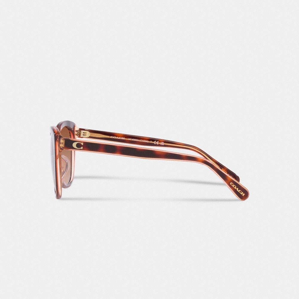 Beveled Signature Oversized Cat Eye Sunglasses