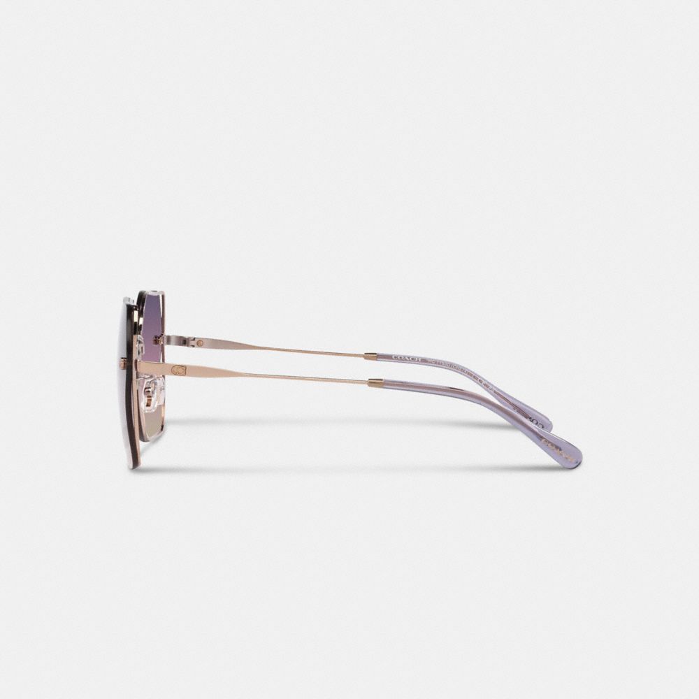 Full Fit Open Wire Tea Rose Square Sunglasses