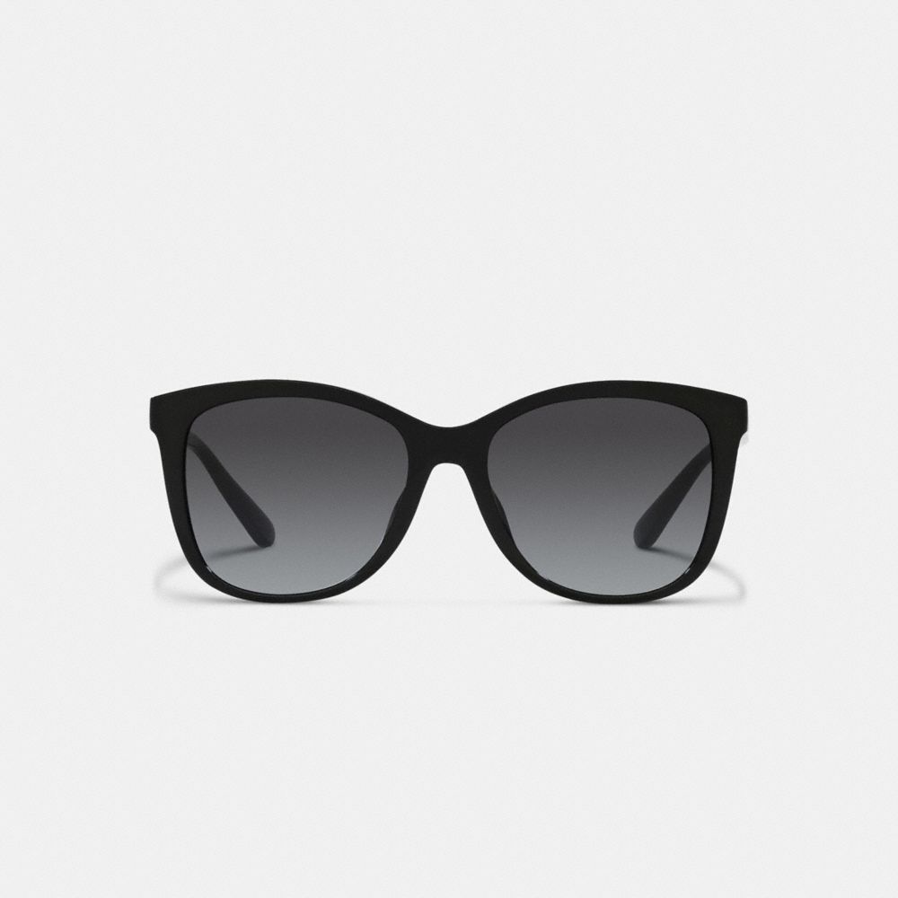 COACH®,GEOMETRIC SQUARE SUNGLASSES,Black,Inside View,Top View