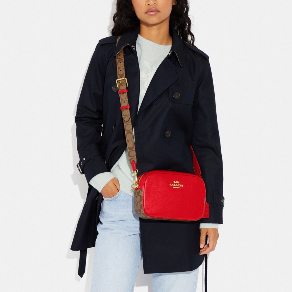 Coach camera store bag red