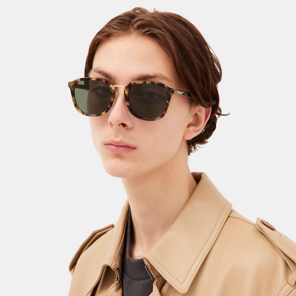 COACH® | Rounded Geometric Sunglasses