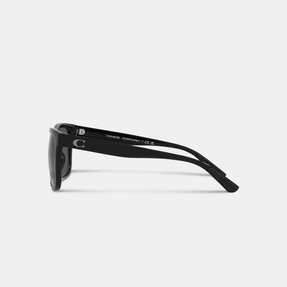 Beveled Signature Flat Top Square Sunglasses