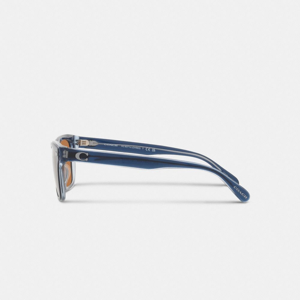Beveled Signature Square Sunglasses