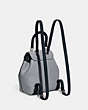 COACH®,RIYA BACKPACK 21 IN COLORBLOCK,Glovetanned Leather,Medium,Silver/Grey Blue Multi,Angle View