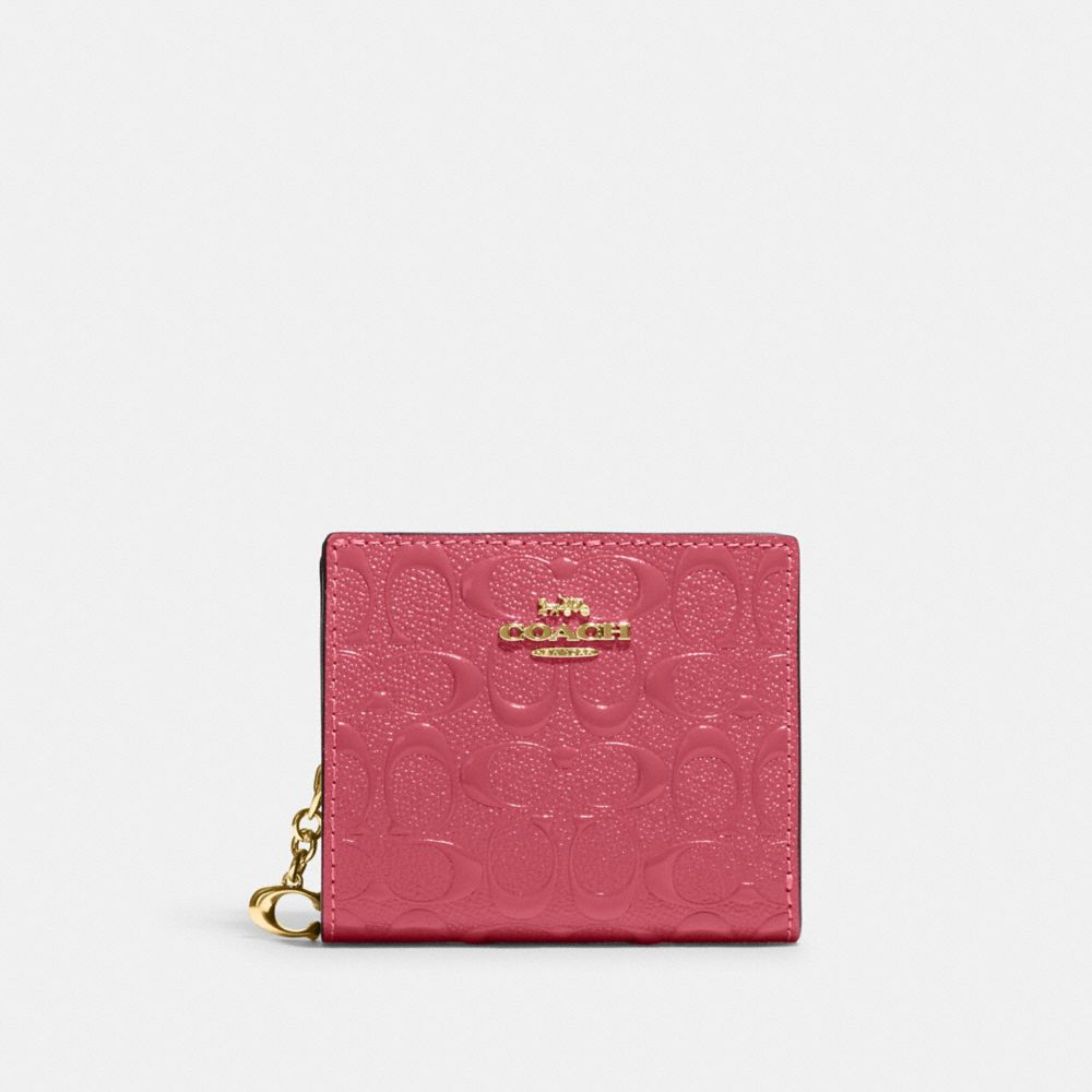 Aren Snap Wallet in Embossed Monogram Leather