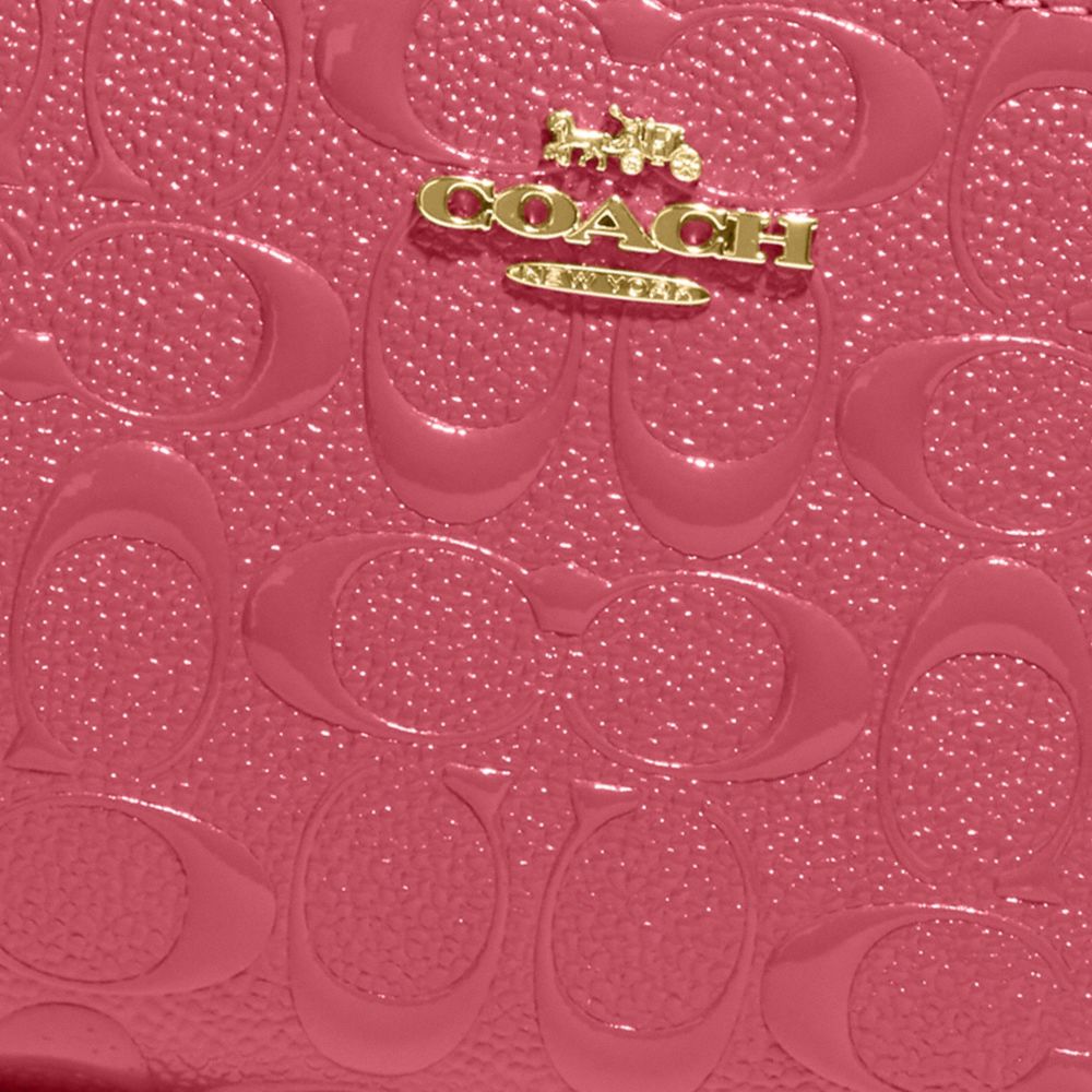 【新品】 coach スナップ ウォレット・シグネチャー レザー　レッド 公式】コーチアウトレット | スナップ ウォレット・シグネチャー