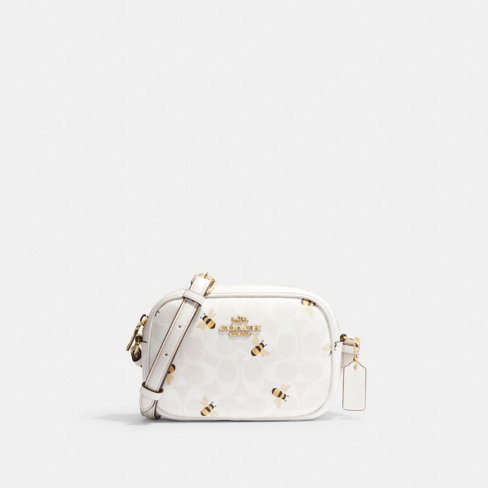 Coach Mini Jamie Camera Bag with Bear Snowflake Print