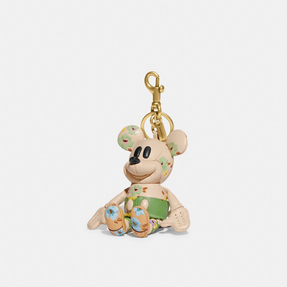 COACH® | Disney X Coach Mickey Mouse Bag Charm With Floral Print