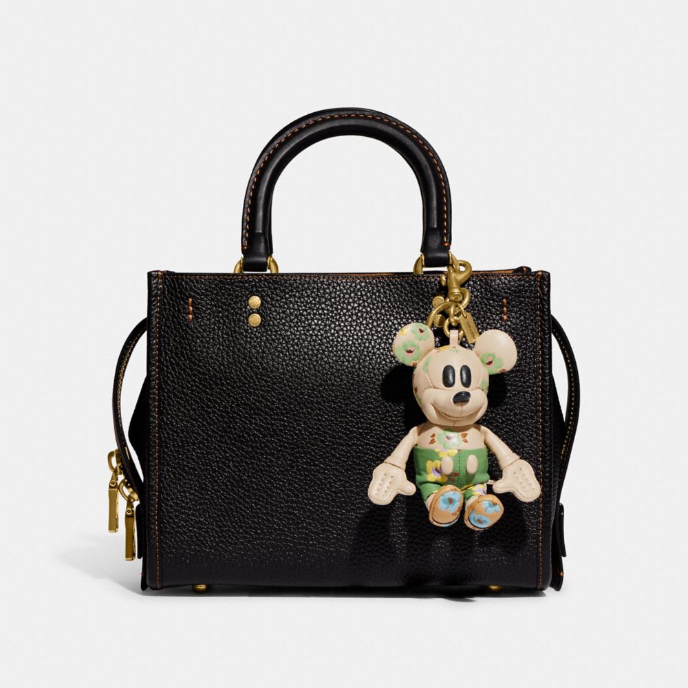 Breloque pour sac Mickey Mouse avec imprimé floral Disney X Coach