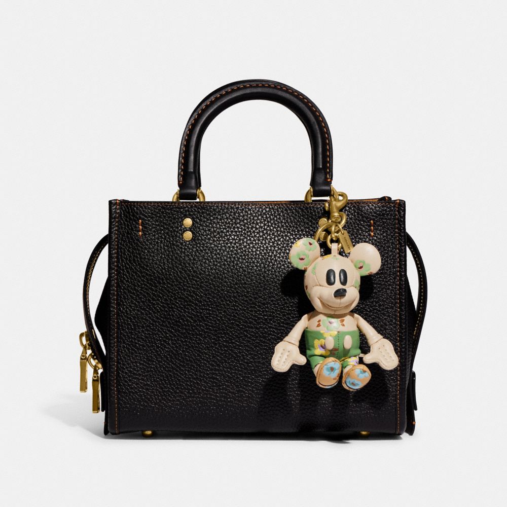 COACH® | Disney X Coach Mickey Mouse Bag Charm With Floral Print