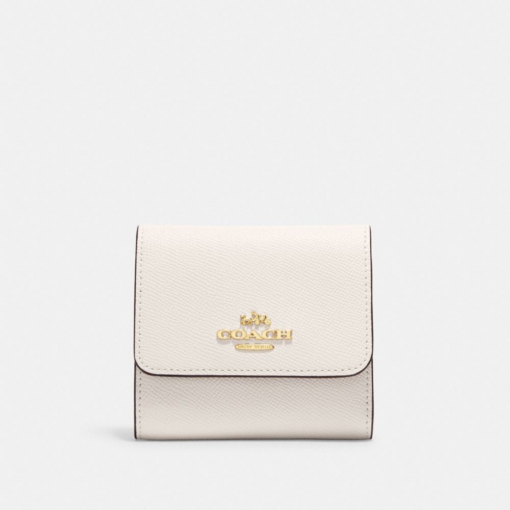 COACH®: Small Trifold Wallet With Floral Bow Print
