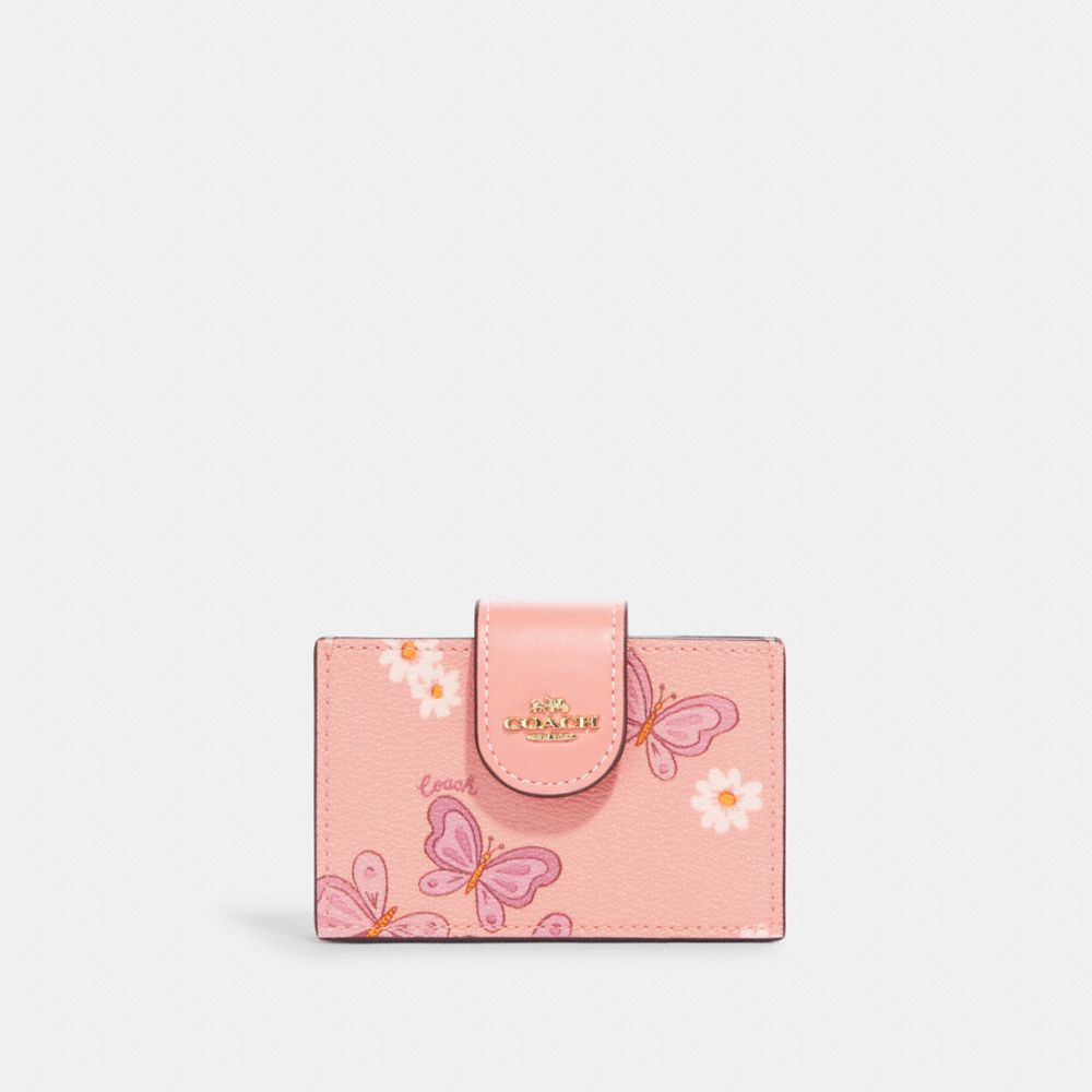 Snap card case discount with butterfly print