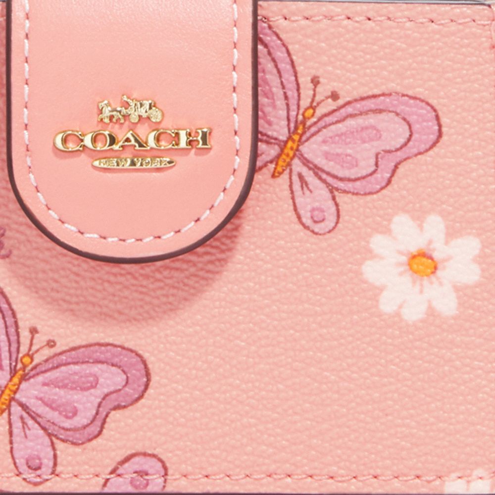 COACH® | Accordion Card Case With Lovely Butterfly Print