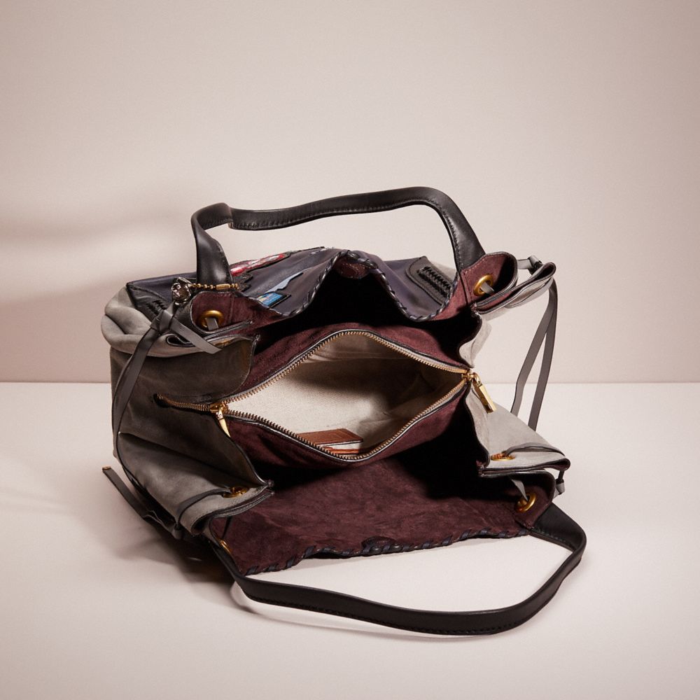 Upcrafted Harmony Hobo In Colorblock With Whipstitch