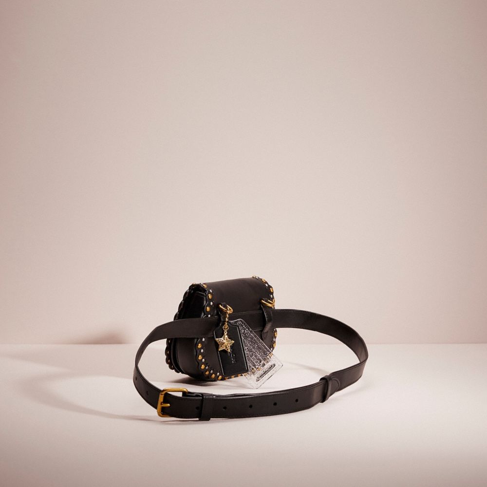 Upcrafted Saddle Belt Bag With Scallop Rivets
