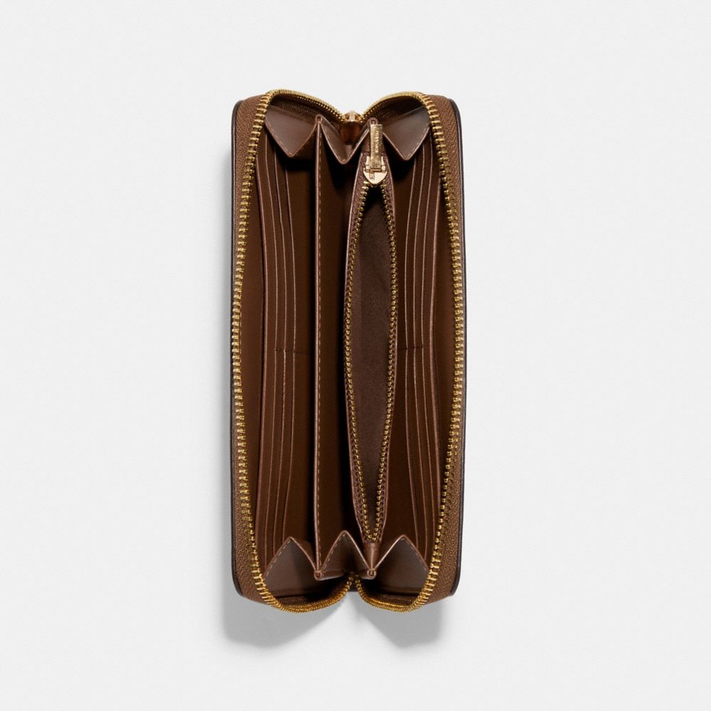 Zip Around Wallet Wristlet Brown/Tan