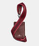 COACH®,ID LANYARD,Leather,Silver/Wine Multi,Front View