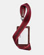 COACH®,ID LANYARD,Leather,Silver/Wine Multi,Back View