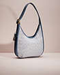 COACH®,UPCRAFTED ERGO SHOULDER BAG IN SIGNATURE JACQUARD,Signature Jacquard,Small,Brass/Marble Blue Azure,Angle View
