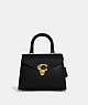 COACH®,SAMMY TOP HANDLE,Refined Calf Leather,Medium,Brass/Black,Front View