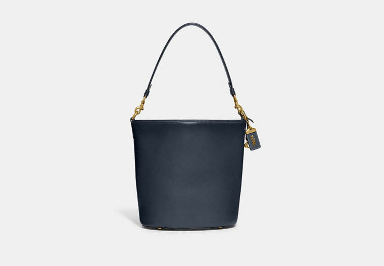 COACH®,DAKOTA BUCKET BAG,Glovetanned Leather,Large,Brass/Denim,Front View