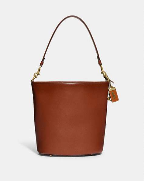 COACH®,DAKOTA BUCKET BAG,Glovetanned Leather,Large,Brass/1941 Saddle,Front View