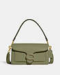 COACH®,TABBY SHOULDER BAG 26,Polished Pebble Leather,Medium,Kesari's Picks,Brass/Moss,Front View