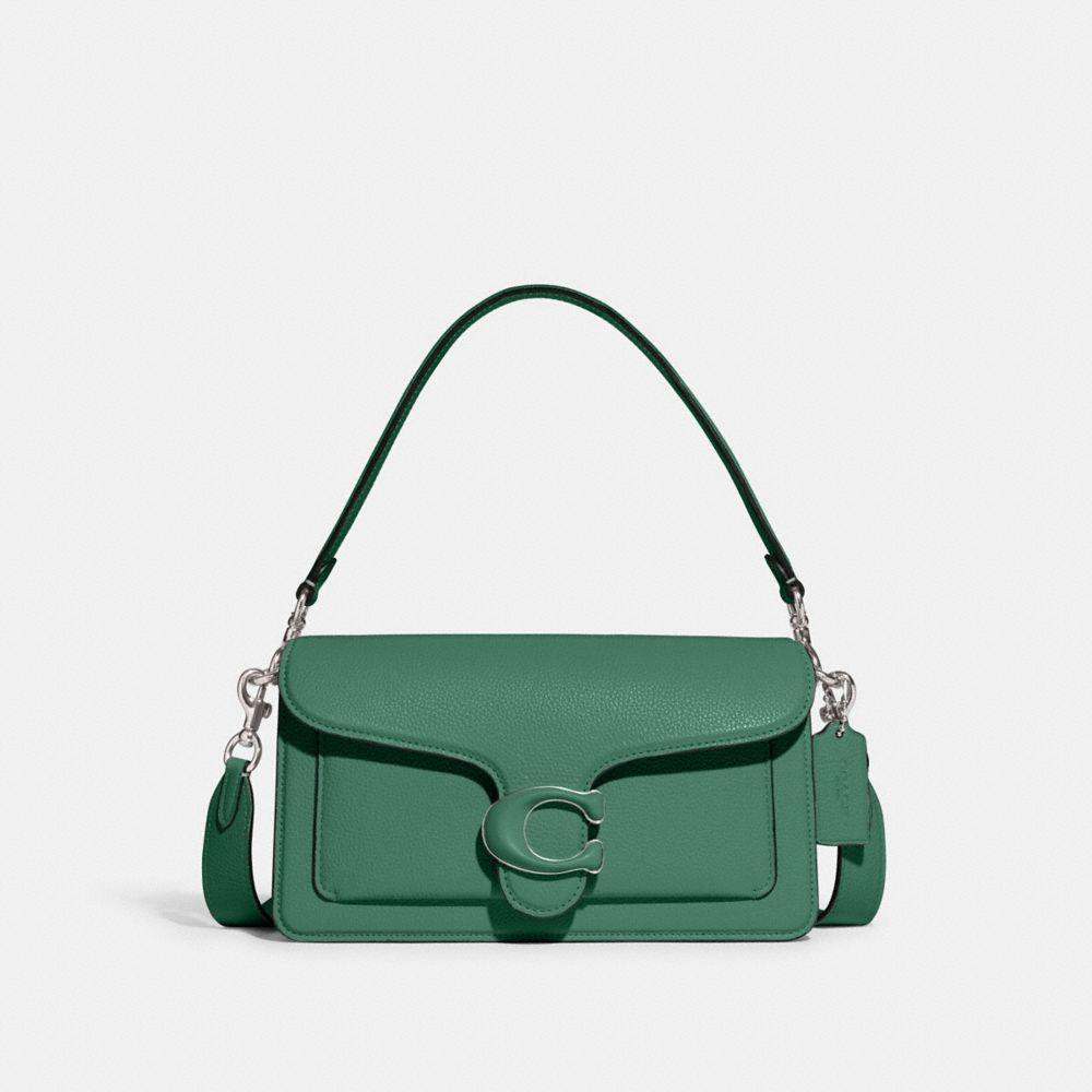 COACH®,Tabby Shoulder Bag 26,Leather,Shoulder Bag,Metal,Logo,Compact,Casual,,Front View