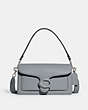 COACH®,TABBY SHOULDER BAG 26,Polished Pebble Leather,Medium,Kesari's Picks,Silver/Grey Blue,Front View