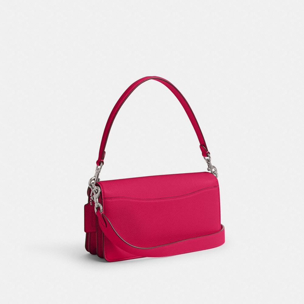 Shop Coach Tabby Shoulder Bag 26 In Silver/dragonfruit