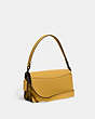 COACH®,TABBY SHOULDER BAG 26,Polished Pebble Leather,Medium,Kesari's Picks,Pewter/Yellow Gold,Angle View