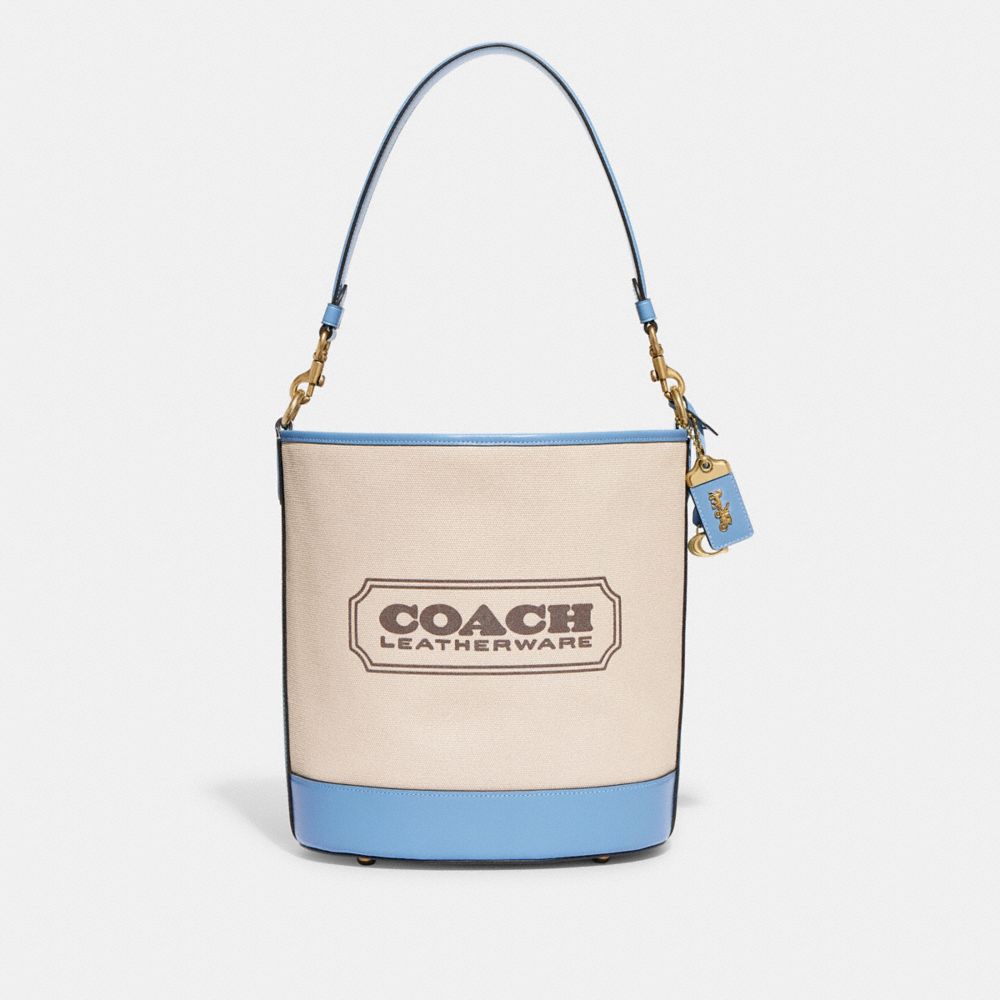 COACH®,ダコタ バケット バッグ,ショルダーバッグ,ﾌﾞﾗｽ/ﾅﾁｭﾗﾙ ｷｬﾝﾊﾞｽ/ﾌﾟｰﾙ