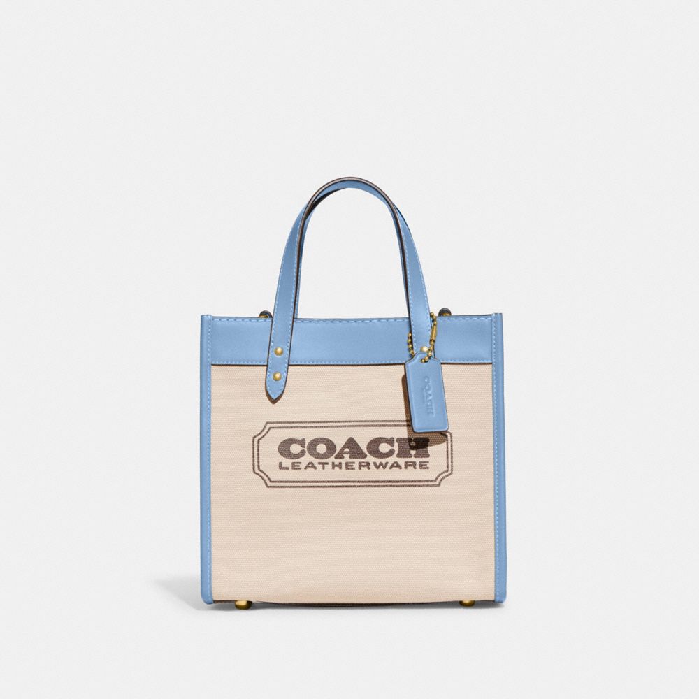 COACH®,フィールド トート 22,トートバッグ,ﾌﾞﾗｽ/ﾅﾁｭﾗﾙ ｷｬﾝﾊﾞｽ/ﾌﾟｰﾙ