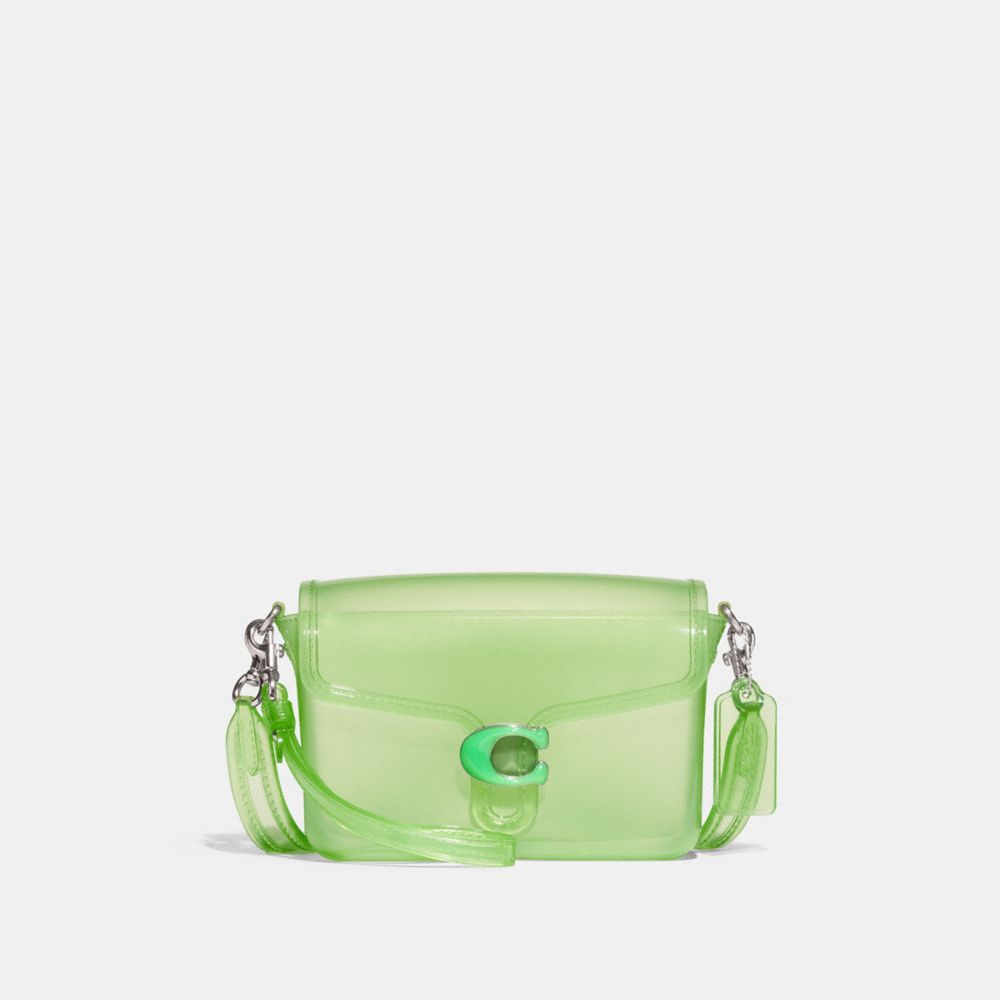COACH®,JELLY TABBY BAG,Jelly,Small,Silver/Green,Front View