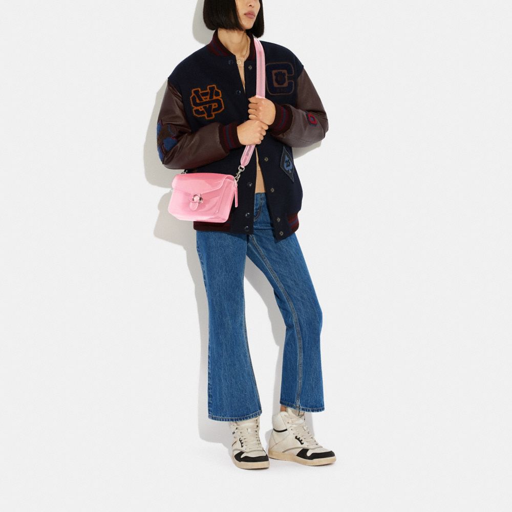 COACH®,Jelly Tabby Bag,Crossbody,PVC,Logo,Metal,Sheer,Day Party,Clear,Pink,Detail View