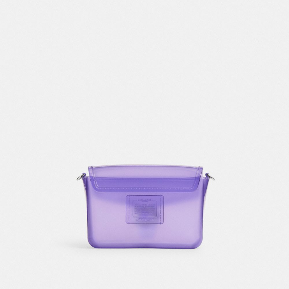 COACH®,Jelly Tabby Bag,Crossbody,PVC,Logo,Metal,Sheer,Day Party,Purple,Back View