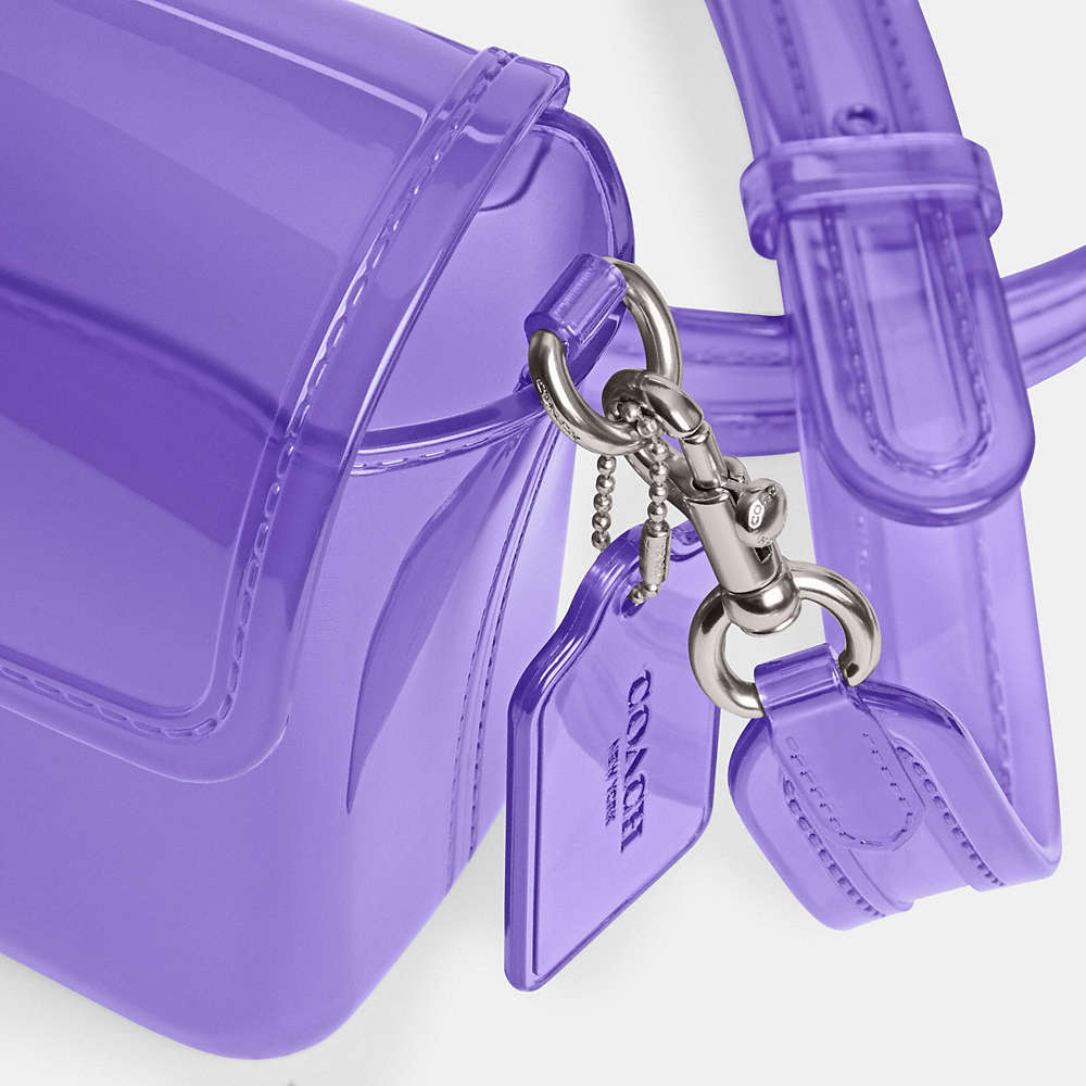 Shop Coach Jelly Tabby Bag In Silver/bright Grape