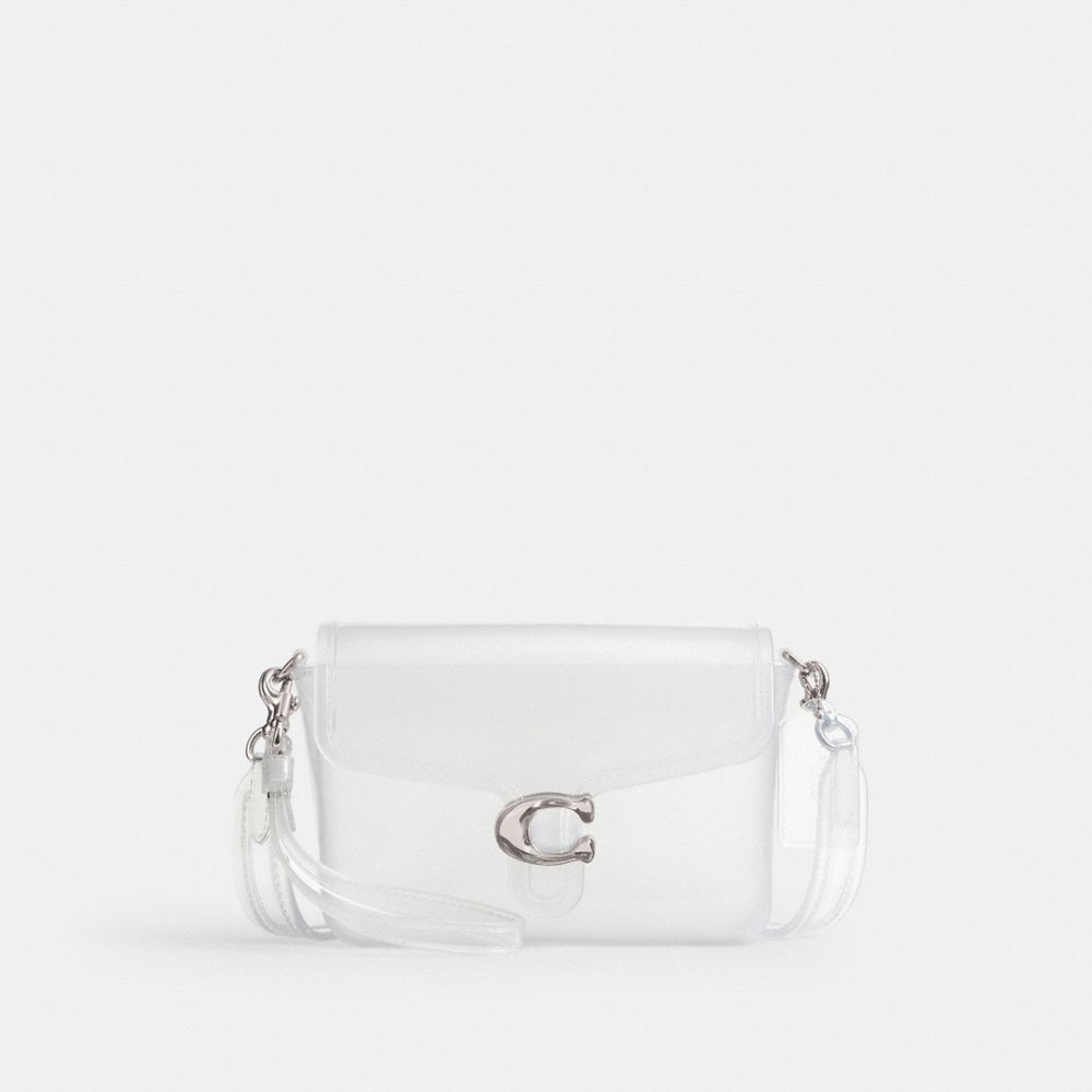 COACH®,JELLY TABBY BAG,Jelly,Small,Silver/Clear,Front View