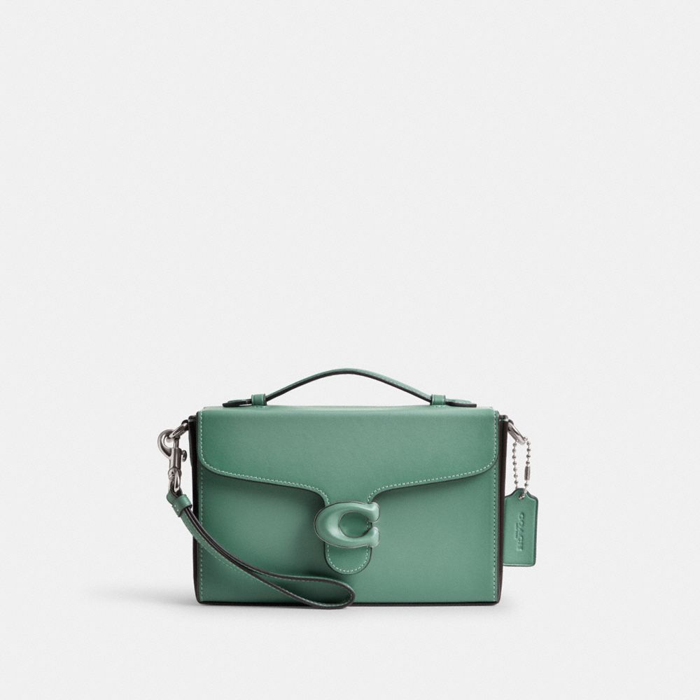 COACH®,SAC CASE TABBY,Cuir tanné,Lh/Aquamarine,Front View