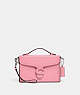 COACH®,TABBY BOX BAG,Glovetanned Leather,Mini,Silver/Flower Pink,Front View