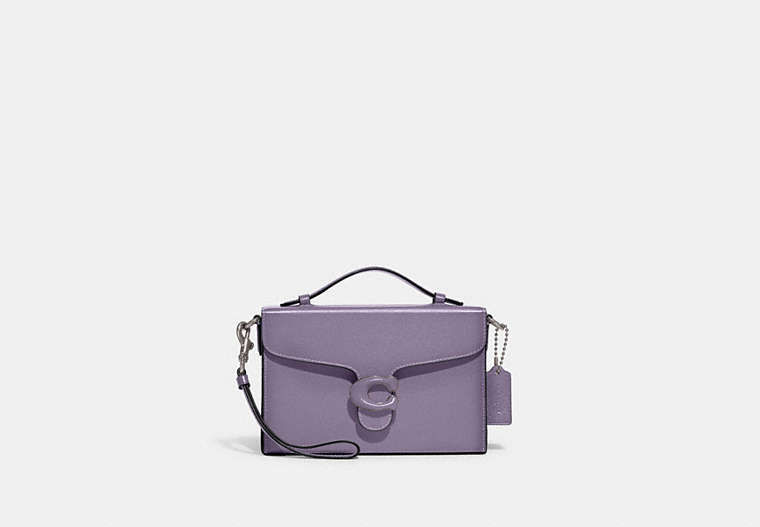 COACH®,TABBY BOX BAG,Glovetanned Leather,Mini,Silver/Light Violet,Front View
