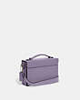 COACH®,TABBY BOX BAG,Glovetanned Leather,Mini,Silver/Light Violet,Angle View
