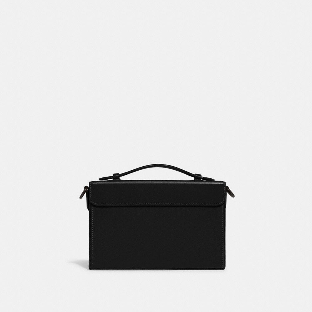 coach box crossbody black