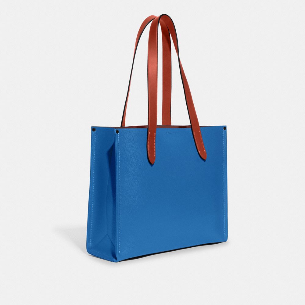 Navy blue coach tote sale