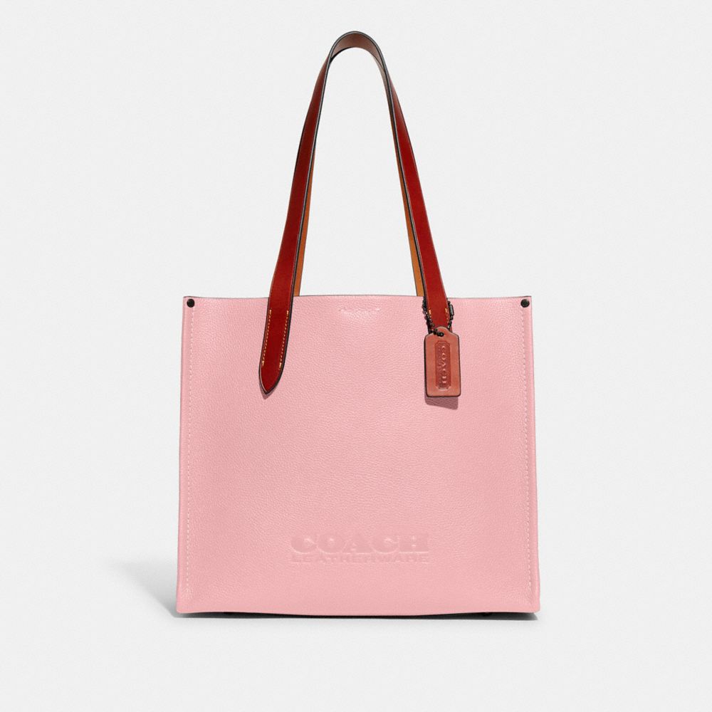 COACH Field 22 Logo Canvas Tote Bag in Pink
