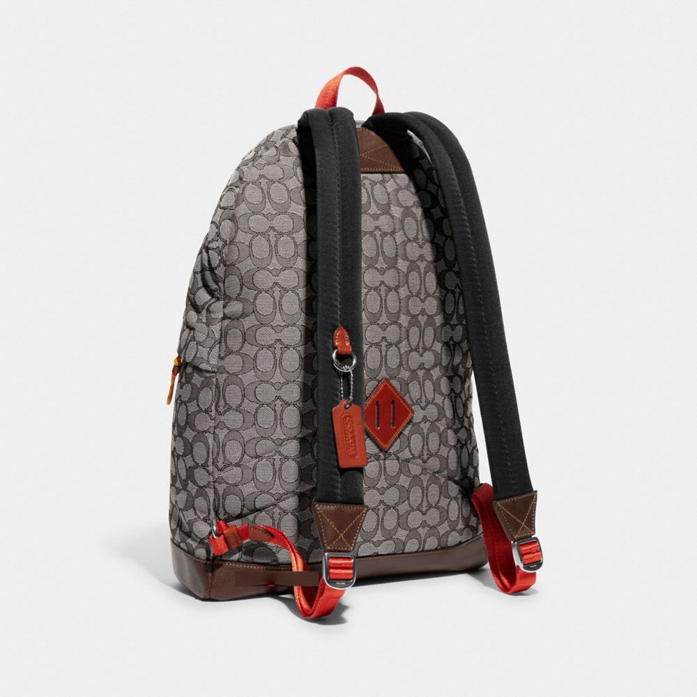 COACH®,Utility Dome Backpack In Signature Jacquard,,Angle View