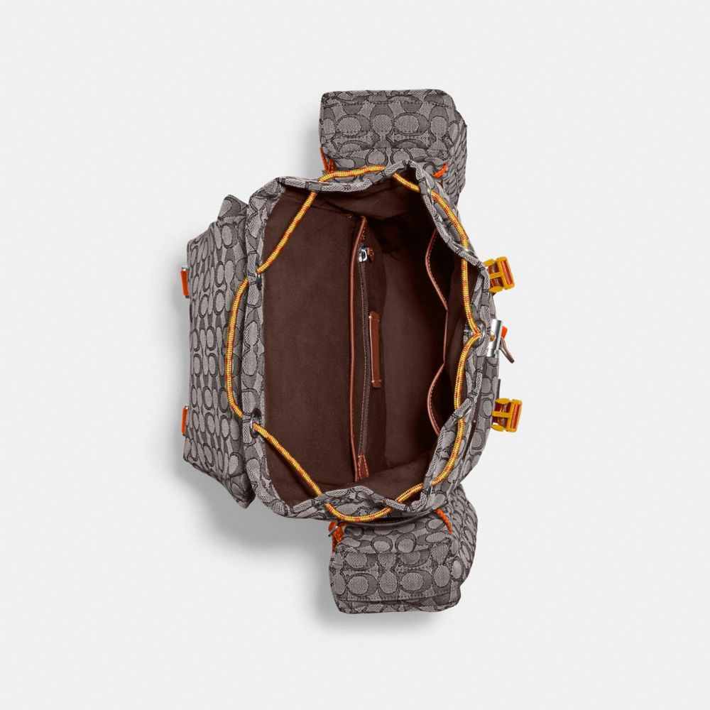 COACH®,Utility Backpack In Signature Jacquard,,Inside View,Top View
