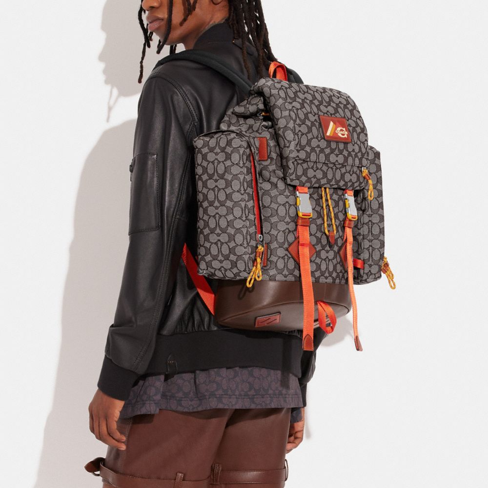 COACH®,Utility Backpack In Signature Jacquard,,Detail View