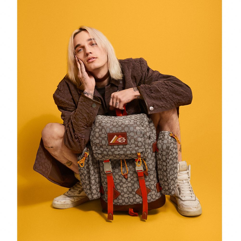 COACH®,Utility Backpack In Signature Jacquard,,Detail View